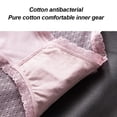 thumbnail image 3 of Ropa interior de mujer de seda de hielo sin costuras de algodón antibacteriano con encaje en la entrepierna para las cuatro estaciones fina, 3 of 5