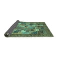 thumbnail image 2 of Ahgly Company Indoor Round Abstract Turquoise Blue Modern Area Rugs, 6' Round, 2 of 4