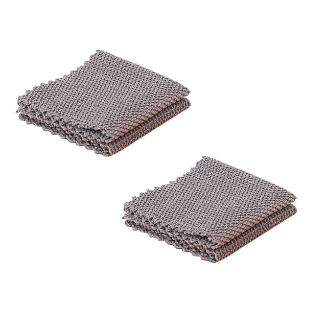 Oleegame 2PC Ten Dollar Items Kitchen Tool Tableware Dish Towel Nonstick Oil Fast Dish Cloths Cleaning Cloth Wiping Rag Dish Rags Super Absorbent Coral Dish Towel