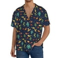 thumbnail image 2 of Picia Shells and Seaweed Men's Linen Shirts Short Sleeve Cuban Beach Shirts Casual Shirts Button Down Shirt for Men Beach Summer Wedding Shirt-X-Large, 2 of 7