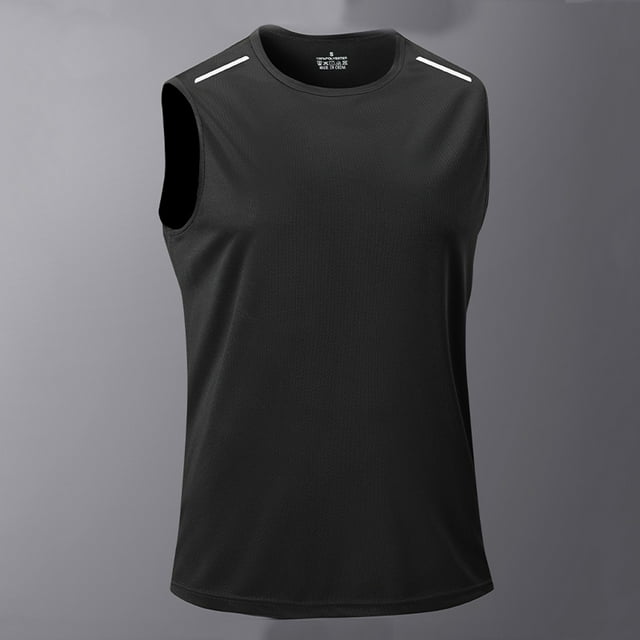 pstuiky Camiseta sin mangas para hombre, Camiseta deportiva informal sin mangas con cuello redondo para hombre Camisas de hombre m