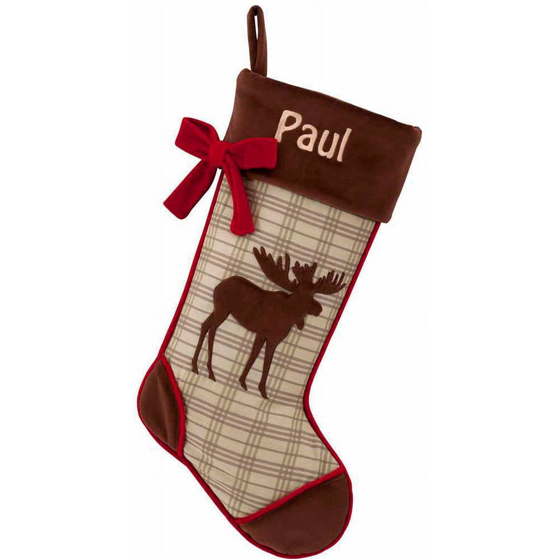 Personalized Rustic Woodland Christmas Stocking Available In Different Animal's