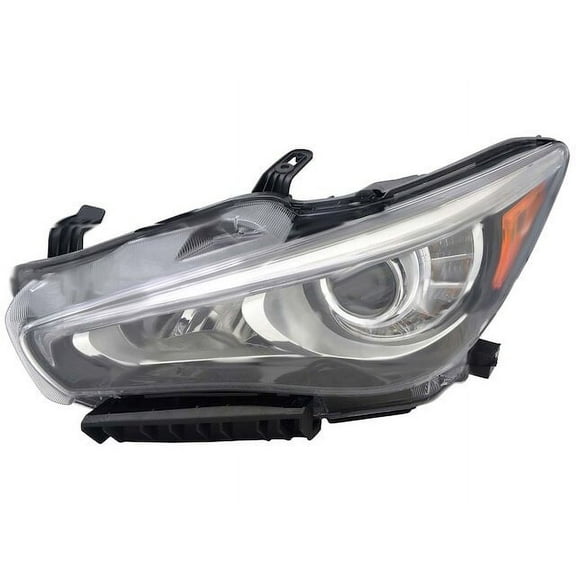 Left Headlight Assembly - Compatible with 2014 - 2017 INFINITI Q50 Sedan 2015 2016