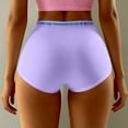 thumbnail image 2 of AWZXDE 2026 Valentine's Day Floral Print Underwear Soft Stretch Bikini Comfortable Everyday Wear Breathable Hipster Boy Shorts Womens Underwear Purple, 2 of 4
