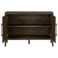 thumbnail image 6 of Hassch 47.2" Buffet Cabinet with Storage, Sideboard with 2 Doors, Mid Century Modern Credenza, Coffee Bar Cabinet for Kitchen, Dining Room, Dark Brown, 6 of 10
