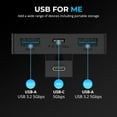 thumbnail image 3 of Hub de juegos USB tipo C de 3 puertos SABRENT para Steam Deck de 5 Gbps, 3 of 6