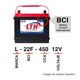 thumbnail image 3 of Batería para Auto LTH BCI 22F, 3 of 4