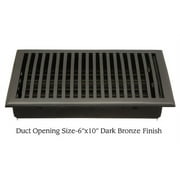 Brass Elegans Solid Cast Brass Contemporary 6in. X 10in. Floor Register in Dark Bronze Finish- 116GR DBZ