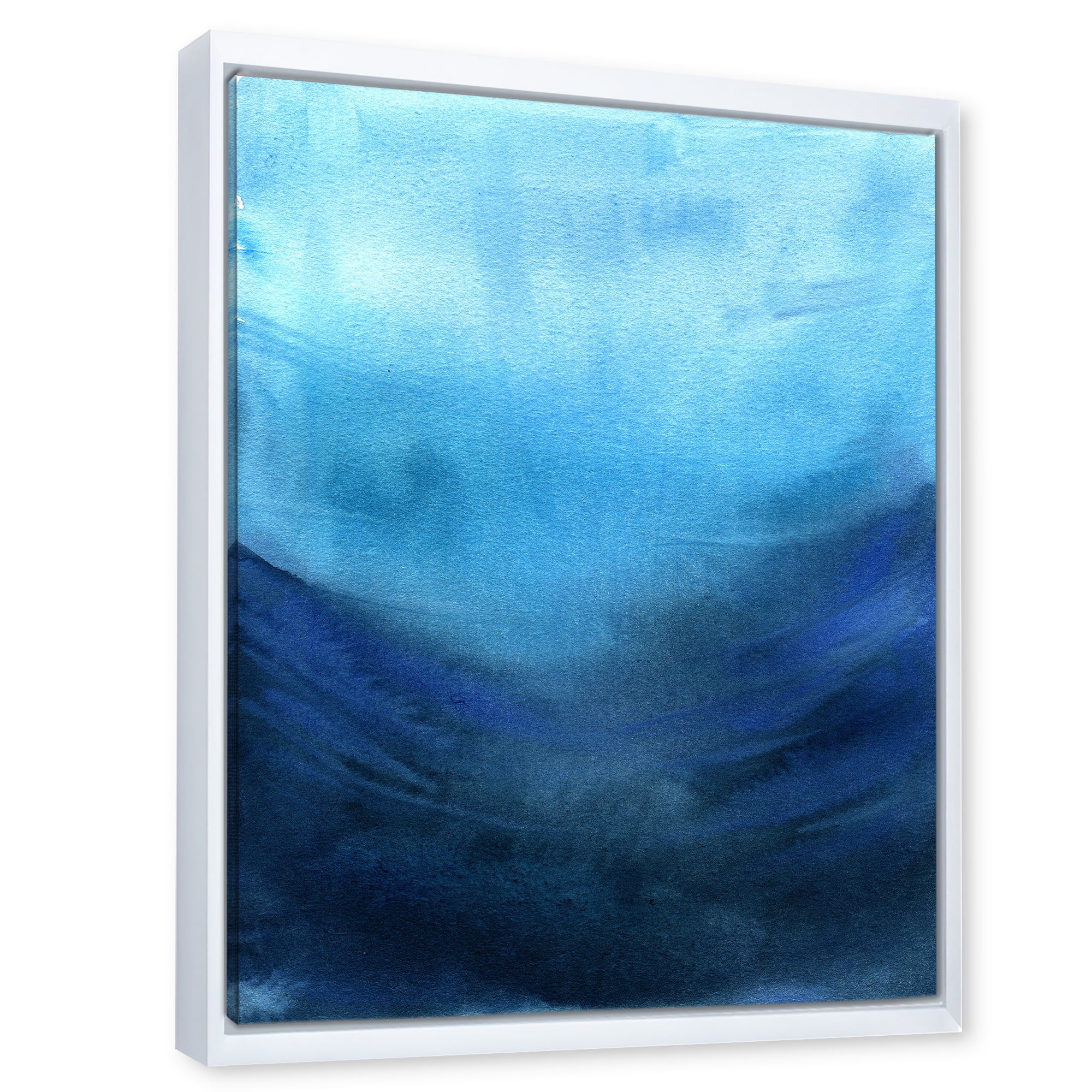 Designart 'Aquatic Underwater Compostion' Nautical & Coastal Framed Canvas Wall Art Print