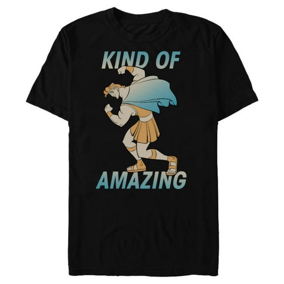 Disney Hercules Kind of Amazing T-Shirt- Short Sleeve Blended T-Shirt for Adults - Customized-Black