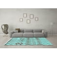 thumbnail image 3 of Ahgly Company Indoor Rectangle Solid Light Blue Modern Area Rugs, 2' x 3', 3 of 4