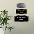thumbnail image 4 of Fancy Please Flush Urinal Sign (White) - Large, 4 of 5