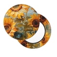 thumbnail image 2 of Balery Sunflower Field Art Fundas de asiento para taburete de bar redondo de tela de terciopelo ajustables que protegen de arañazos y manchas para sillas de 14 a 17 pulgadas.-14 inch, 2 of 7