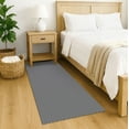 thumbnail image 3 of iOhouze Runner Rug for Hallways 2x6 ft Washable Runner Area Rug with Rubber Backing Braided Cotton Entryway Rugs Indoor Carpet Rugs for Hallway Kitchen Entryway Bedroom, Charcoal Grey/Dark Grey, 3 of 9