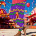 thumbnail image 2 of Visit the JURANMO Store Casual Leggings for Women Novelty Graphic Mardi Gras Parade Tight Pants High Waist Carnival Themed Party Legging Purple XL, 2 of 7