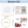thumbnail image 3 of Full Range Embroidery Kit for Adult, Green Plant Pattern Embroidery Kit for Beginners Include Embroidery Cloth Hoops Threads for Craft Lover Hand Stitch with Embroidery Skill Techniques,Home Decor, 3 of 7