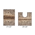 thumbnail image 2 of Better Trends Bath Rug Set 2 Piece Bath Mat Non Slip Micro Polyester Bathroom Floor Set, Shower, Tub, Casablanca Collection – (Brown), 2 of 7