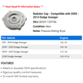 thumbnail image 2 of Radiator Cap - Compatible with 2008 - 2014 Dodge Avenger 2009 2010 2011 2012 2013, 2 of 2