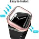 thumbnail image 2 of Hard PC Case with Screen Protector Compatible for Apple Watch Series 7 41mm, Full Edge All Around Protective Bumper Anti-Scratch Frame Cover for iWatch Smartwatch Accessorie, Clear/Rose Gold, 2 Pcs, 2 of 5