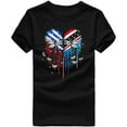 thumbnail image 4 of Fartey Women's 4th of July Shirts Casual Patriotic Red White and Blue Graphic Tshirts Loose Fit Short Sleeve Tees Trendy Crew Neck Blouses Tops Y2k Tops, 4 of 7