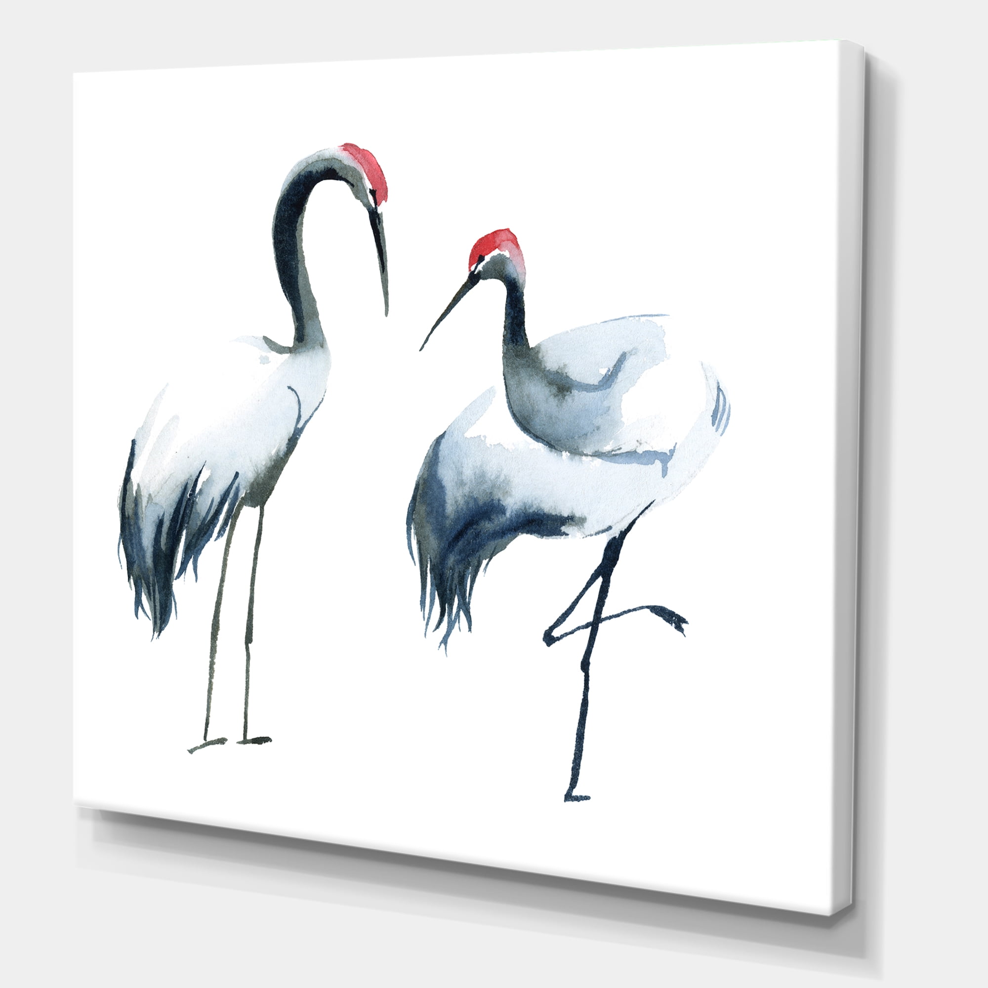 Designart ' Two Monochrome Shadoofs ' Farmhouse Canvas Wall Art Print