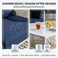 thumbnail image 5 of LAZZO 5-Piece Patio Furniture Set, Outdoor Wicker Conversation Set with Thick Cushions & Coffee Table for Backyard and Garden, Blue, 5 of 10