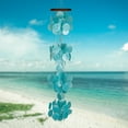 thumbnail image 2 of Woodstock Windchimes Capiz Waterfall Azure, Wind Chimes For Outside, Wind Chimes For Garden, Patio, and Outdoor Décor, 40"L, 2 of 6