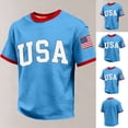 thumbnail image 3 of Men's USA 250 Years of Freedom Patriotic T-Shirt American Flag Casual Tee 250th Anniversary Shirt, 3 of 5