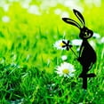 thumbnail image 1 of Fiudx Decoración de Jardín con Forma de Conejo de Pascua, Tapón Metálico para Suelo, Estatua de Primavera para Jardín, Letrero para Césped, Material de Hierro Duradero, Resistente a La Oxidación, Fác, 1 of 6