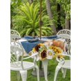thumbnail image 3 of Outdoor Tablecloths with Umbrella Hole & Zipper, Sunflowers Dog Round Tablecloth 54 Inch, Spring Watercolor Floral Stars Colorful Plaid Waterproof Table Cloth, Patio/Pool/Picnic Table Covers, 3 of 8