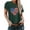Green, variant on Aoochasliy Womens Blouses Short Sleeve Summer Casual Loose Fitting Independent Day Printed Round Neck Dressy Top