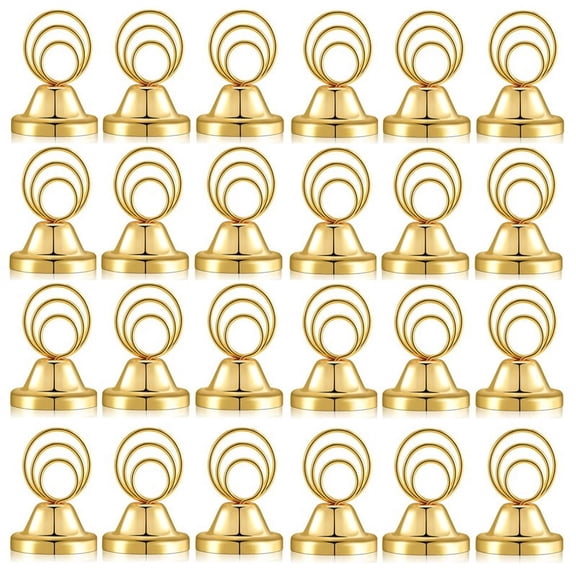 24 Pcs Gold Table Number Holders Wire Picture Holder Small Size Table Card Holders Tabletop Metal Place Card Holder