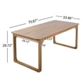 thumbnail image 6 of Christopher Knight Home 70.8" Minimalist Outdoor Acacia Wood Dining Table for 6-8 People, Light Teak, 6 of 10