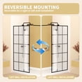 thumbnail image 6 of Noble House 34"x72" Framed Glass Shower Screen, Silk-printing Tempered Glass, Matte Black Finish, 6 of 8