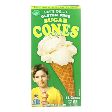 Let s DoGluten Free Sugar Cones Rolled Style  12 Cones per Box  (Pack of 12 Boxes)
