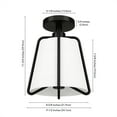 thumbnail image 4 of Henn&Hart 9.5"W Metal Semi Flush Mount Light in Blackened Bronze, 4 of 4