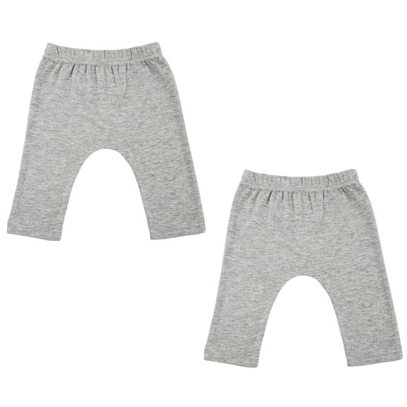 2-Piece Light Gray Cotton Infant Pants - Large