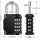 thumbnail image 4 of 4 -digit Combination Padlocks For Gym, School And Employees, Toolbox, Outdoor Unstruity Padlock, Black, 4 of 5
