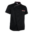thumbnail image 3 of Chaqueta de Chef Sunnimix Mangas Cortas Negro M, 3 of 8