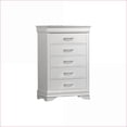 thumbnail image 5 of Chests & Wardrobes: Contemporary White 5-Drawer Chest | Solid Wood Frame | White Color, 5 of 6