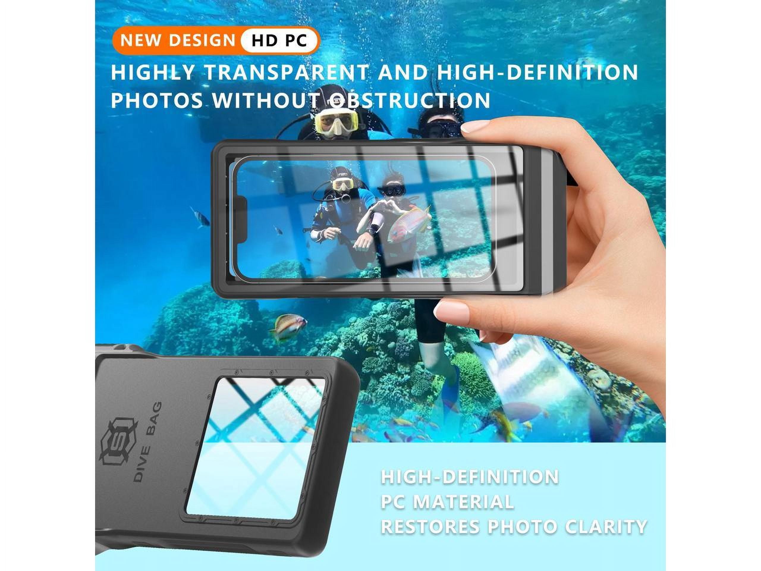 Waterproof Phone Pouch Case with Waterproof Bluetooth Remote Shutter, Underwater Dry Bag for Phone Protector for iPhone 15 14 13 12 11 Pro Max Galaxy S24 S23 S22 Ultra Pixel to 7" for Beach Cruise