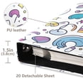 thumbnail image 3 of FORMRS 3 Ring Photo Album 4"x6" Self Adhesive Large Capacity PU Leather Cover, Purple Doodle Pattern, 3 of 8