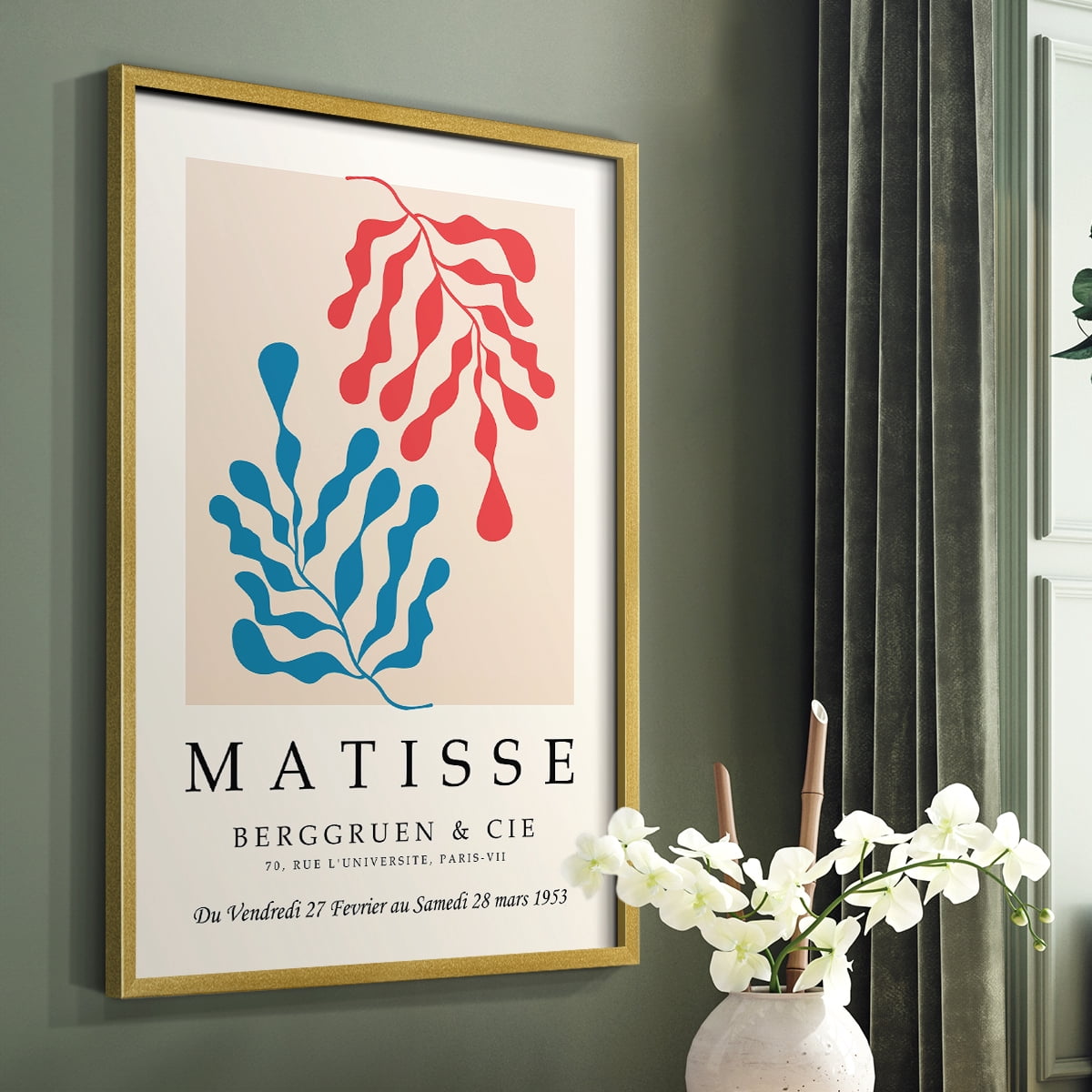 Matisse CCCXXVI in Gold Solid Wood 8 x 10 Framed Print