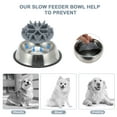 thumbnail image 3 of Unique Bargains Slow Feeder Dog Bowls Stainless Steel Dog Slow Feeder Bowl with Silicone Insert Dog Slow Feeder Bowl Food Bowl for Small Medium Large Dogs Gray, 3 of 7