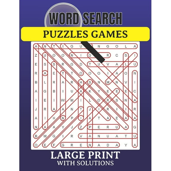Word Search Puzzles Game Large Print with Solutions: Word Search Book for Adults, Teens 100 Puzzles with Solutions Cleverly Hidden Word Searches Fun While Keeping Your Brain Happy & Healthy 8.5x11 inc