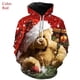 thumbnail image 4 of Sudadera con capucha navideña para hombre, con estampado 3D, informal, de gran tamaño, con estampado de gato y animales bonitos, ropa navideña divertida, 4 of 4