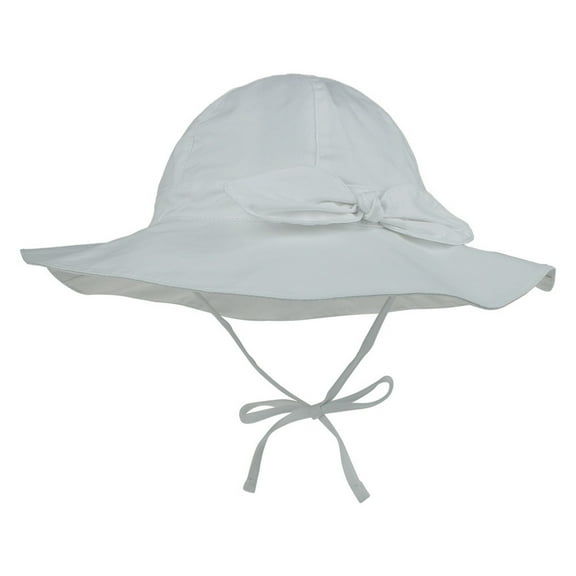 Hjtefg Toddler Sun Hat - Wide Brim Adjustable Bucket Hat with Bow for Boys & Girls, Beach Hat for Outdoor Play, Comfortable Kids' Headwear,Color: White Size: 1-2 Years