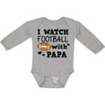 thumbnail image 3 of Inktastic I Watch Football with My Papa Boys Long Sleeve Baby Bodysuit, 3 of 5