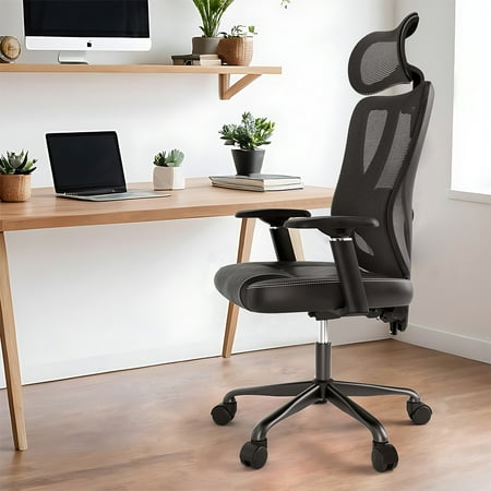 ACGAM - Ergonomic Mesh Gaming Chair with Lumbar Support - Black