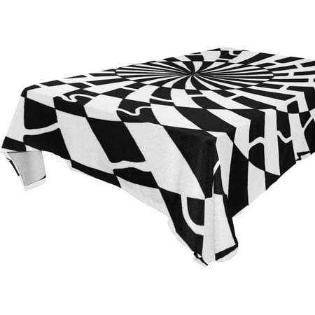 

POPCreation Oval Dart Board Style Maze Tablecloth 60x104 inches